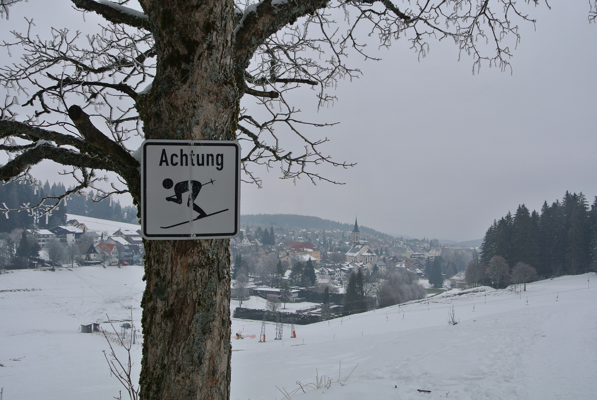 Achtung Skifahrer